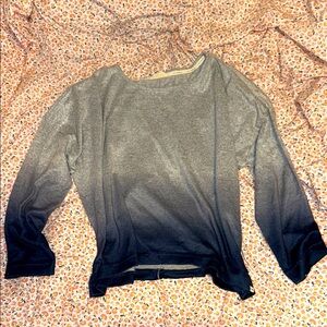 Lucky Brand Women's Navy and Gray Ombre Knit Blouse